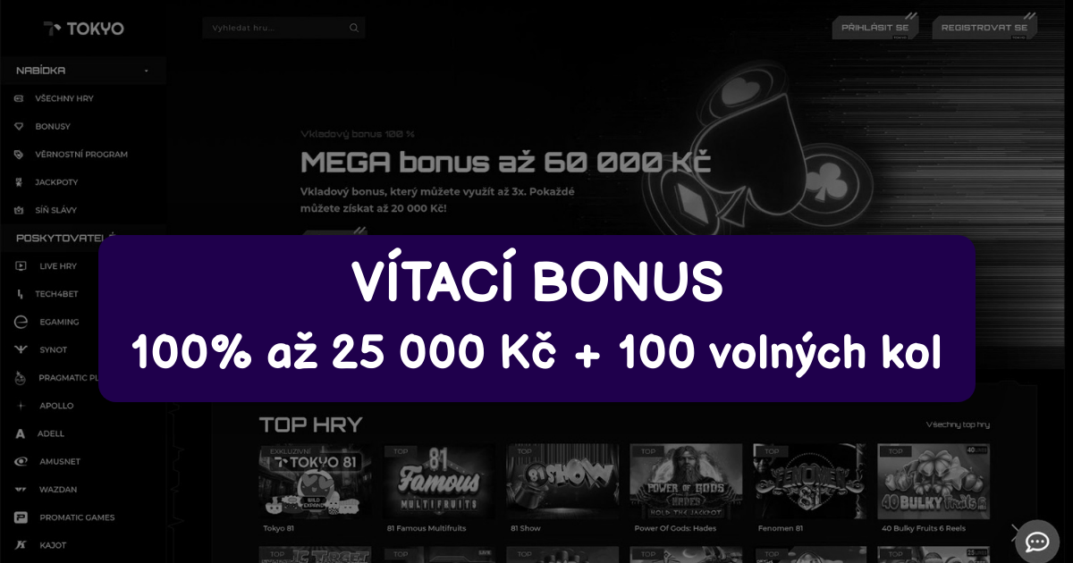 Tokyo Casino - nejlepší online automaty v České republice
